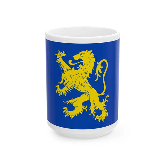 Flag of Leeuwarden the capital of the province of Friesland Netherlands - White Coffee Mug-15oz-Go Mug Yourself