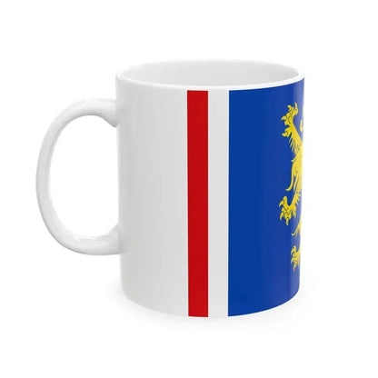 Flag of Leeuwarden the capital of the province of Friesland Netherlands - White Coffee Mug - Go Mug Yourself