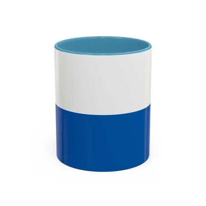 Flag of Legnica Poland - Accent Coffee Mug 11oz Light Blue - Go Mug Yourself