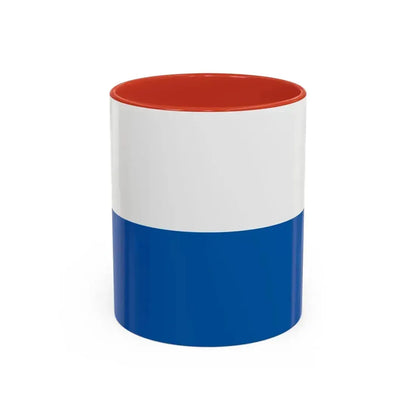 Flag of Legnica Poland - Accent Coffee Mug 11oz Red - Go Mug Yourself