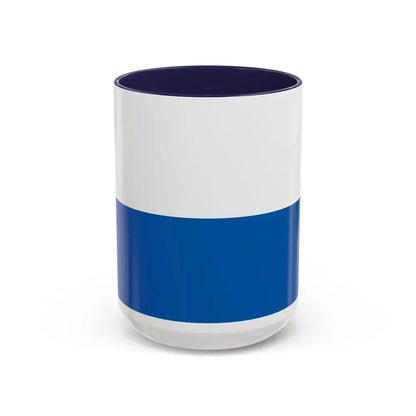 Flag of Legnica Poland - Accent Coffee Mug 15oz Navy - Go Mug Yourself