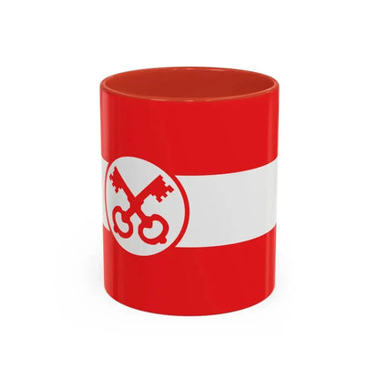 Flag of Leiden The Holland city of the oldest Dutch university Leiden University and Birthplace of Rembrandt Rembrandt Netherlands - Accent Coffee Mug 11oz Red - Go Mug Yourself