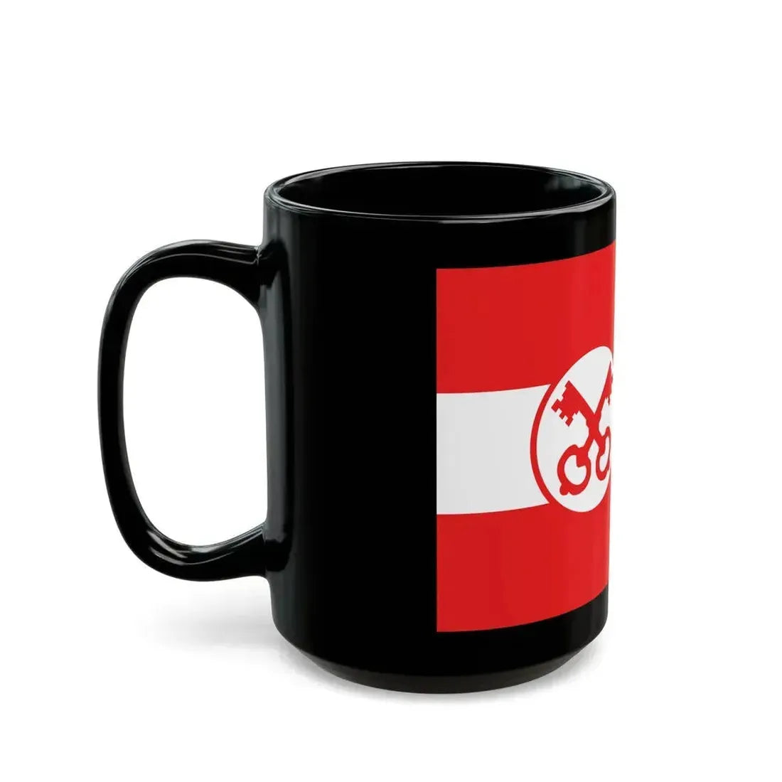 Flag of Leiden The Holland city of the oldest Dutch university Leiden University and Birthplace of Rembrandt Rembrandt Netherlands - Black Coffee Mug - Go Mug Yourself