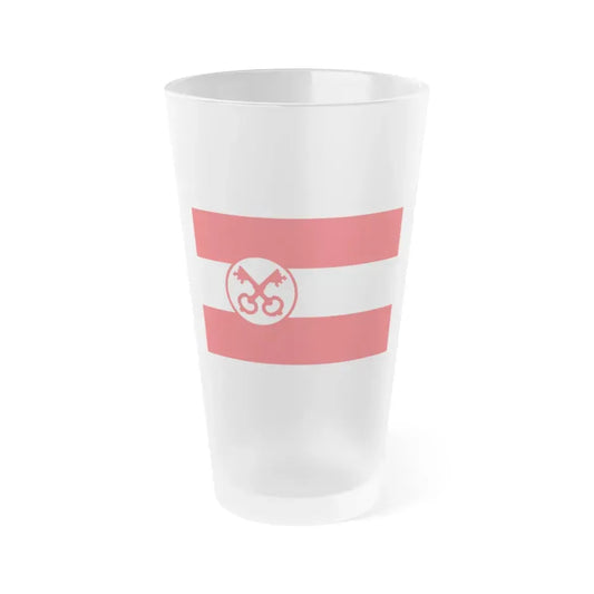 Flag of Leiden The Holland city of the oldest Dutch university Leiden University and Birthplace of Rembrandt Rembrandt Netherlands - Frosted Pint Glass 16oz 16oz Frosted - Go Mug Yourself