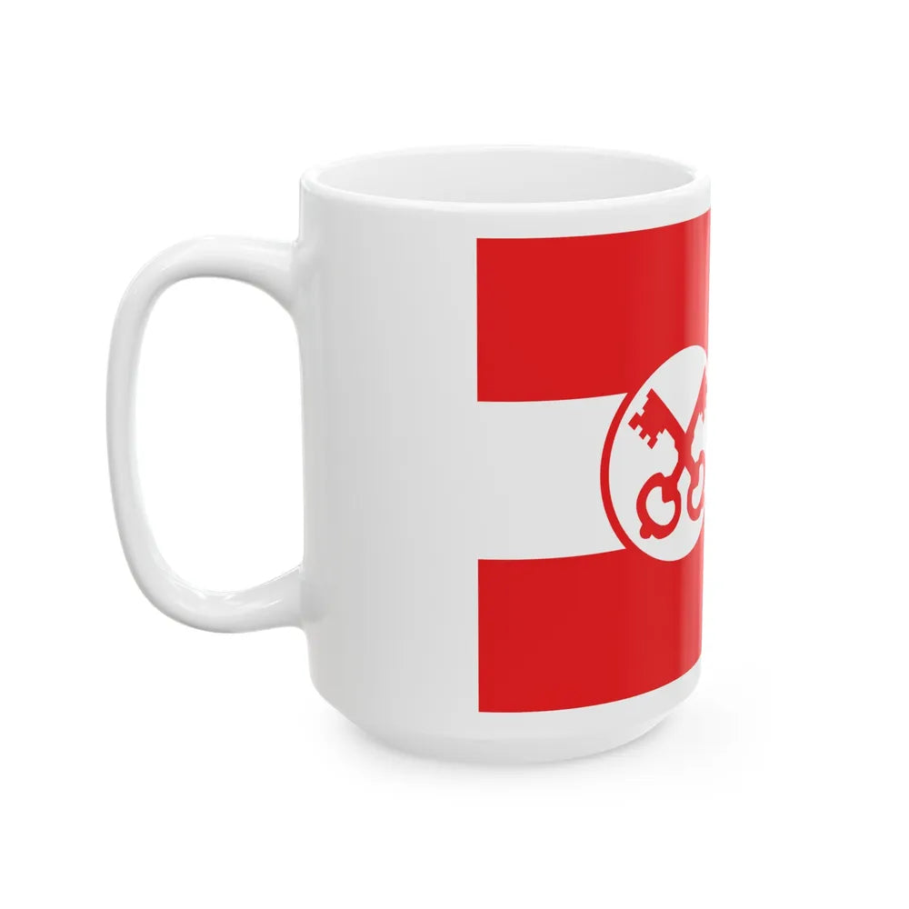 Flag of Leiden The Holland city of the oldest Dutch university Leiden University and Birthplace of Rembrandt Rembrandt Netherlands - White Coffee Mug-Go Mug Yourself