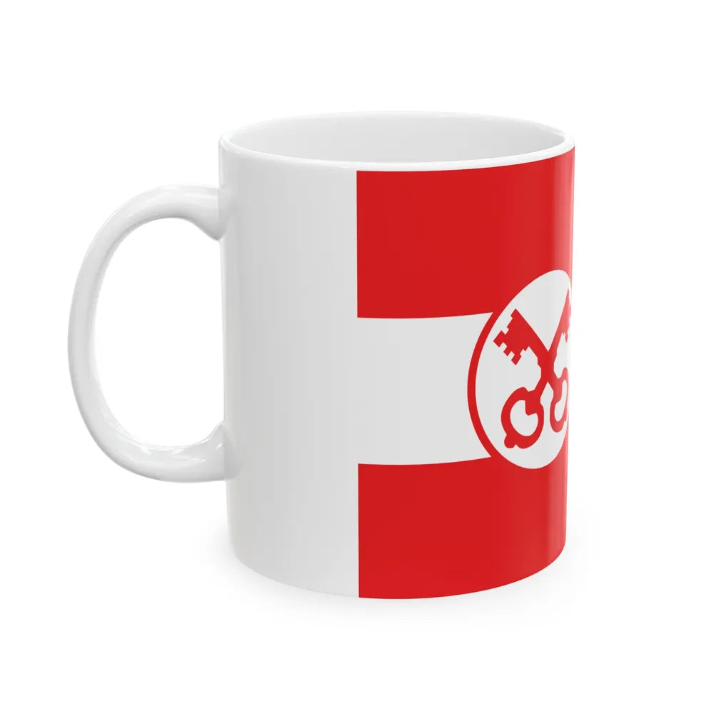 Flag of Leiden The Holland city of the oldest Dutch university Leiden University and Birthplace of Rembrandt Rembrandt Netherlands - White Coffee Mug-Go Mug Yourself