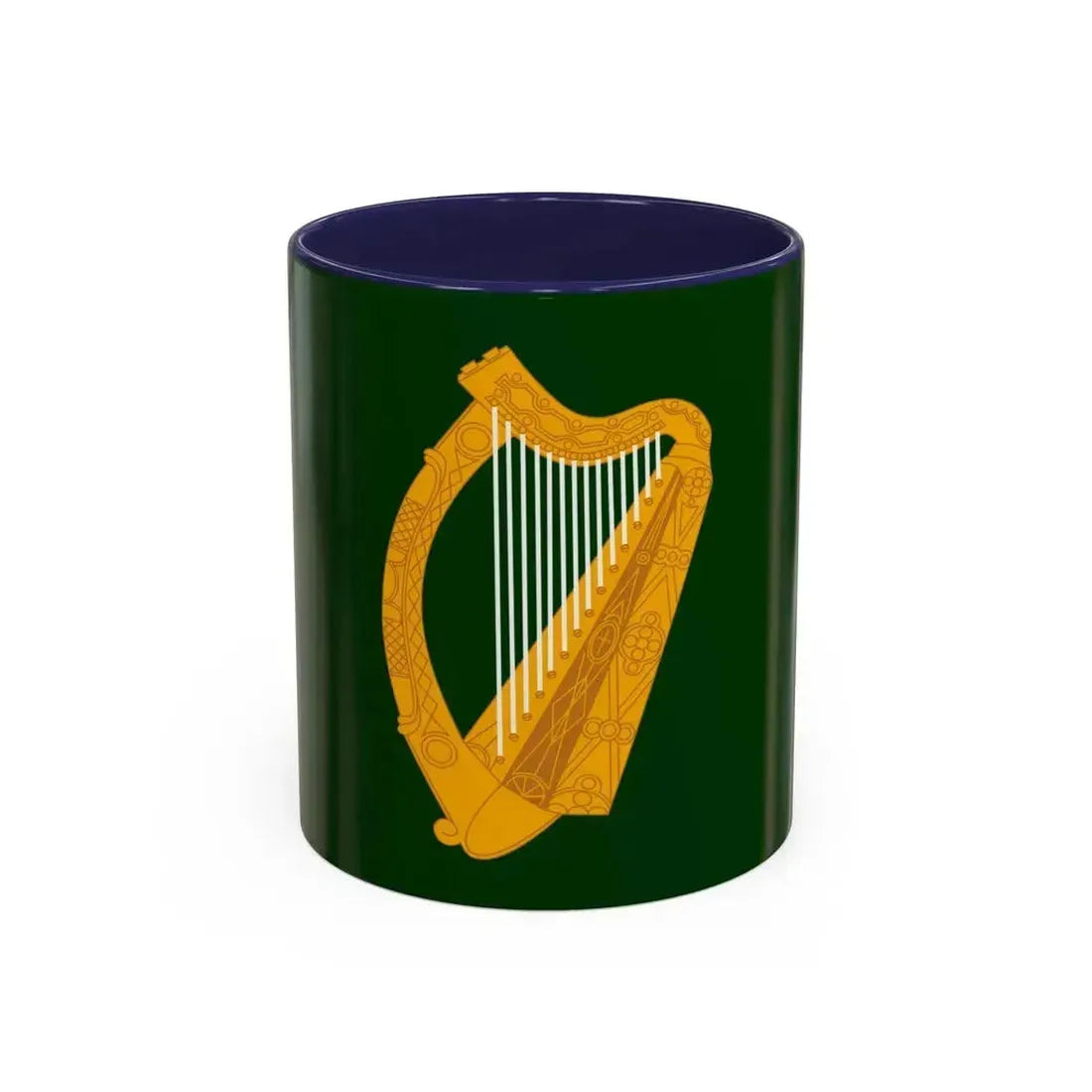 Flag of Leinster Ireland - Accent Coffee Mug 11oz Navy - Go Mug Yourself