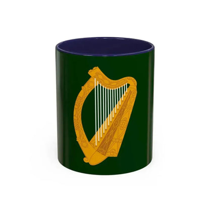 Flag of Leinster Ireland - Accent Coffee Mug 11oz Navy - Go Mug Yourself