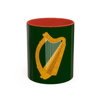 Flag of Leinster Ireland - Accent Coffee Mug 11oz Red - Go Mug Yourself