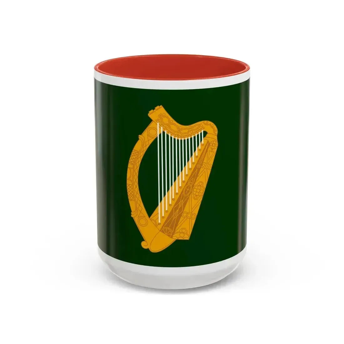 Flag of Leinster Ireland - Accent Coffee Mug 15oz Red - Go Mug Yourself