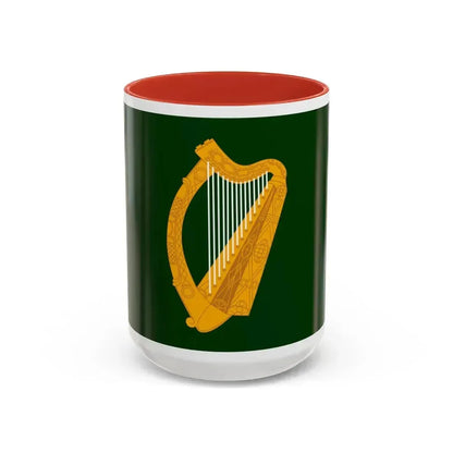 Flag of Leinster Ireland - Accent Coffee Mug 15oz Red - Go Mug Yourself