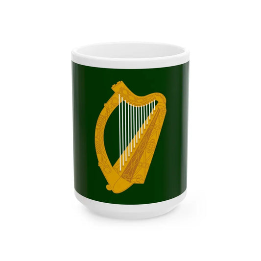 Flag of Leinster Ireland - White Coffee Mug-15oz-Go Mug Yourself