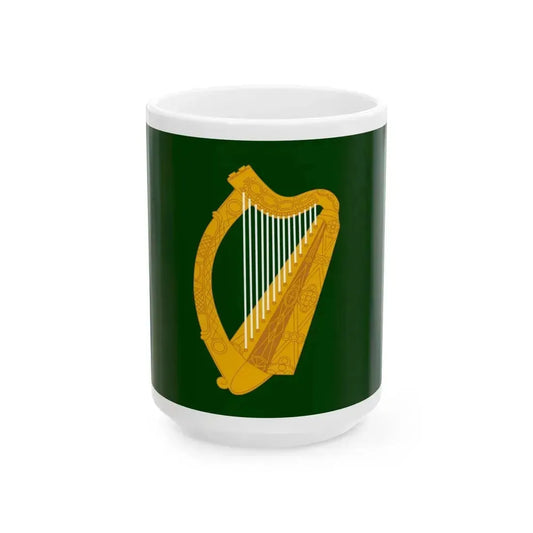Flag of Leinster Ireland - White Coffee Mug 15oz - Go Mug Yourself