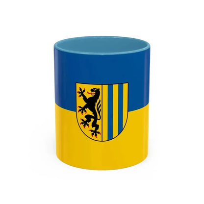 Flag of Leipzig 2 Germany - Accent Coffee Mug 11oz Light Blue - Go Mug Yourself