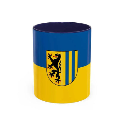 Flag of Leipzig 2 Germany - Accent Coffee Mug 11oz Navy - Go Mug Yourself