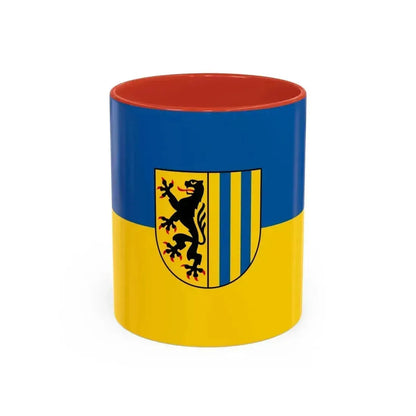 Flag of Leipzig 2 Germany - Accent Coffee Mug 11oz Red - Go Mug Yourself