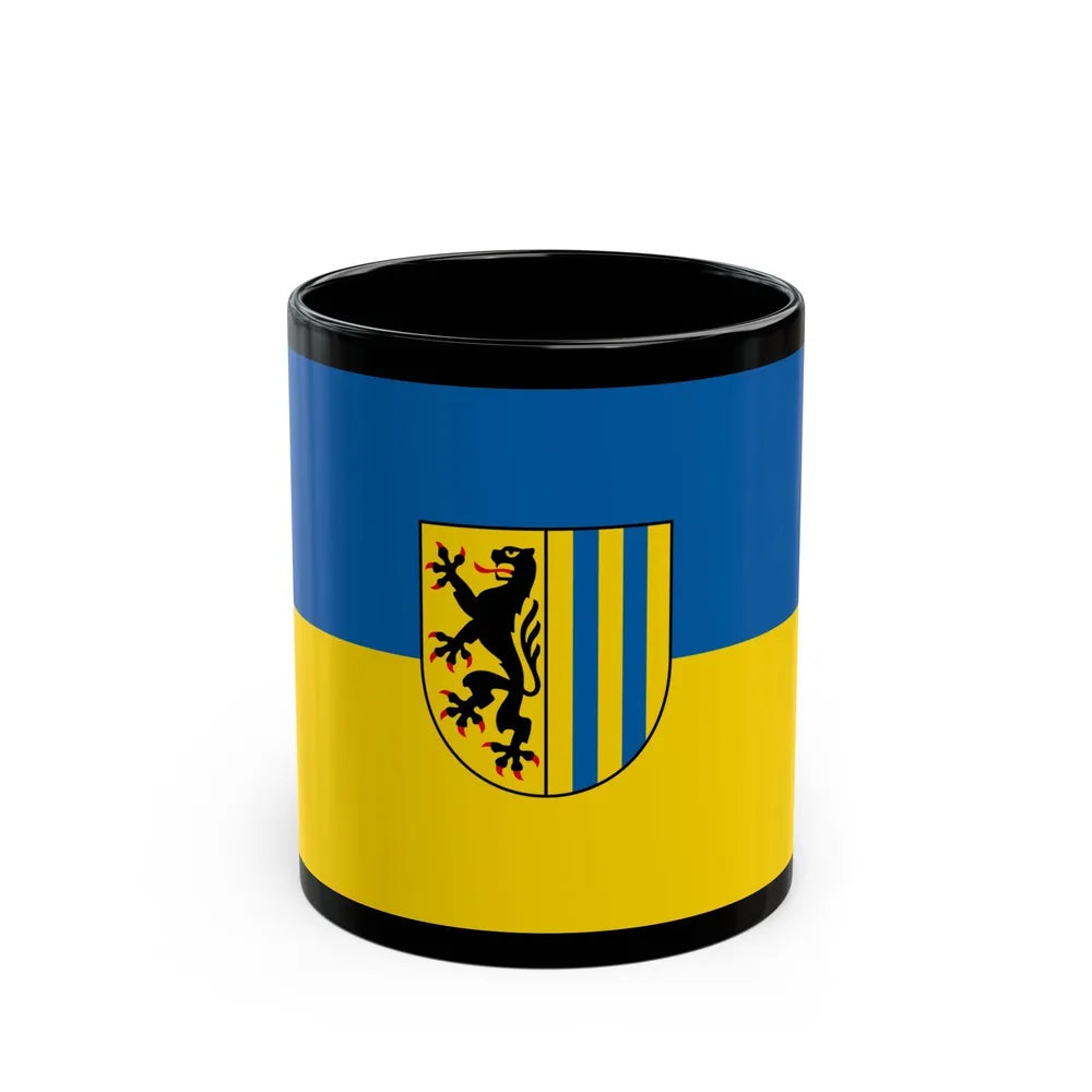 Flag of Leipzig 2 Germany - Black Coffee Mug-11oz-Go Mug Yourself