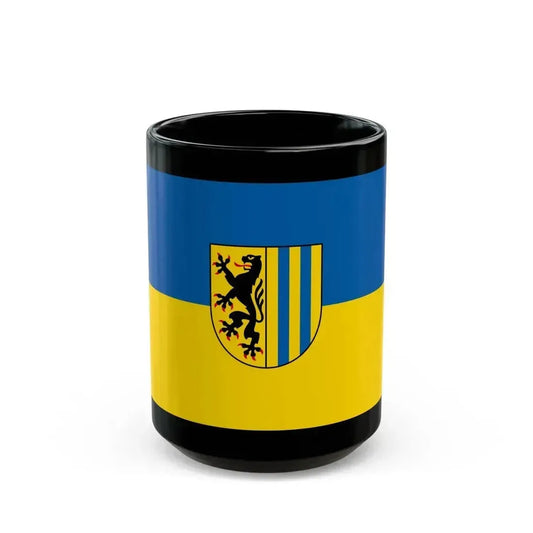 Flag of Leipzig 2 Germany - Black Coffee Mug 15oz - Go Mug Yourself