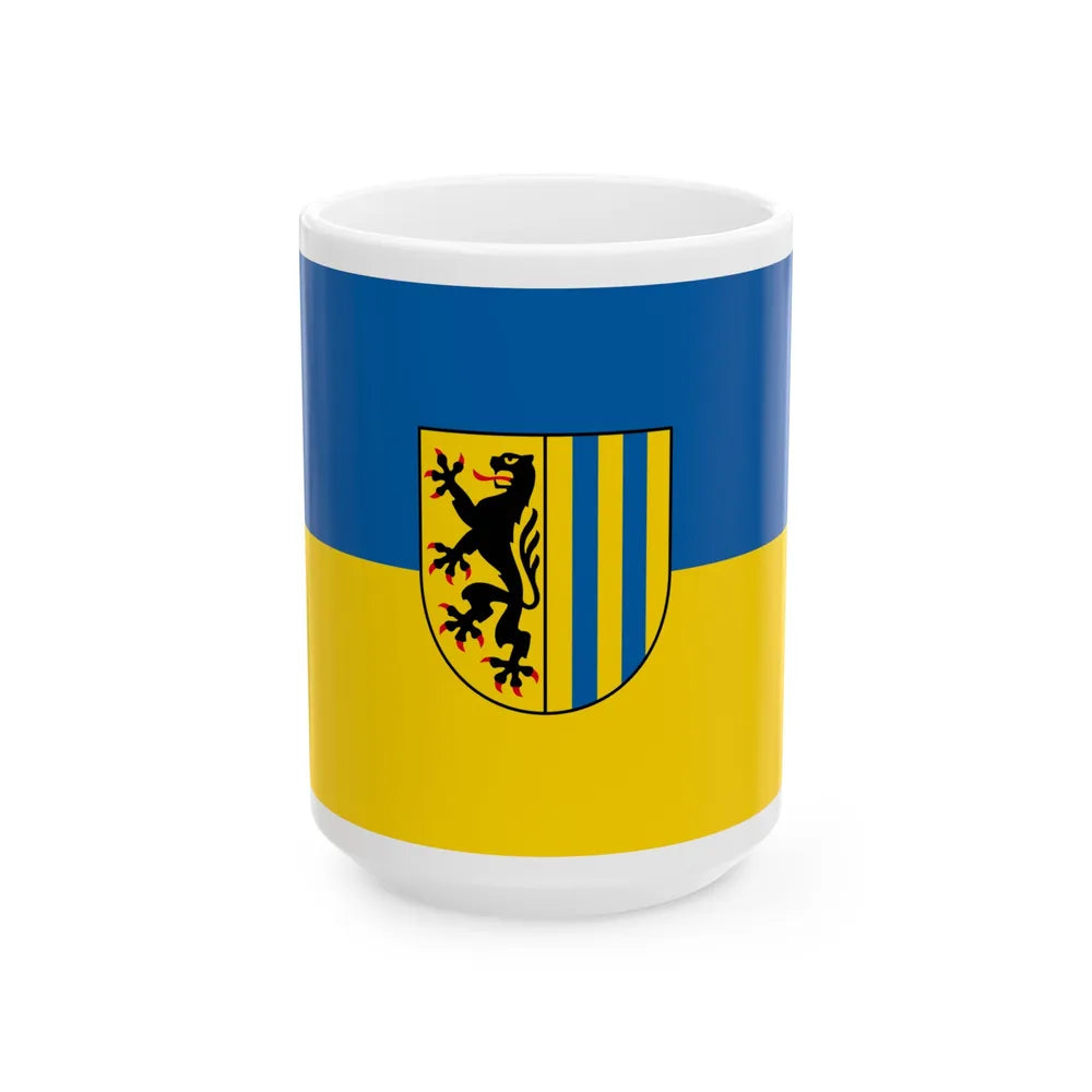 Flag of Leipzig 2 Germany - White Coffee Mug-15oz-Go Mug Yourself