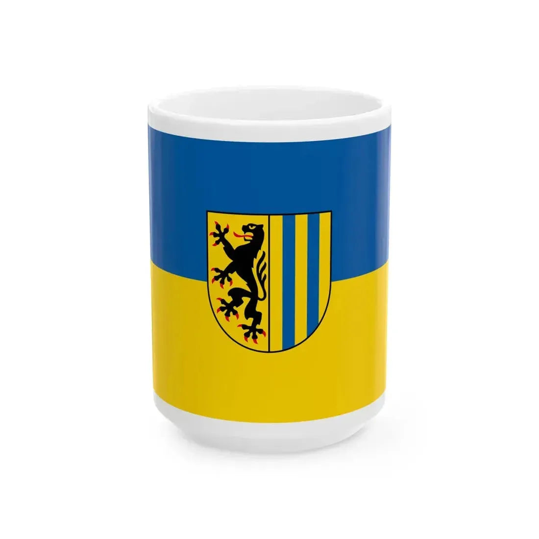 Flag of Leipzig (Germany) White Coffee Mug 15oz - Go Mug Yourself