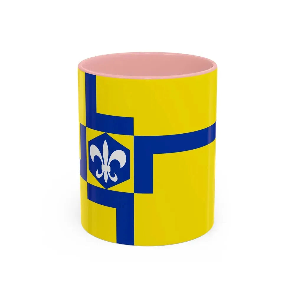 Flag of Lelystad the capital of the province of Flevoland Netherlands - Accent Coffee Mug 11oz Pink - Go Mug Yourself