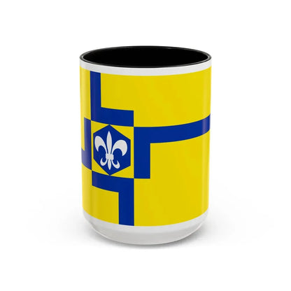 Flag of Lelystad the capital of the province of Flevoland Netherlands - Accent Coffee Mug 15oz Black - Go Mug Yourself