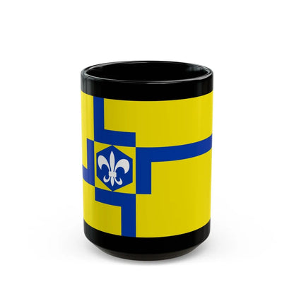 Flag of Lelystad the capital of the province of Flevoland Netherlands - Black Coffee Mug-15oz-Go Mug Yourself