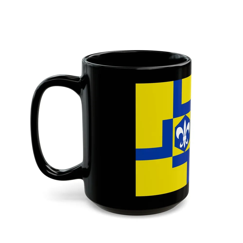 Flag of Lelystad the capital of the province of Flevoland Netherlands - Black Coffee Mug-Go Mug Yourself