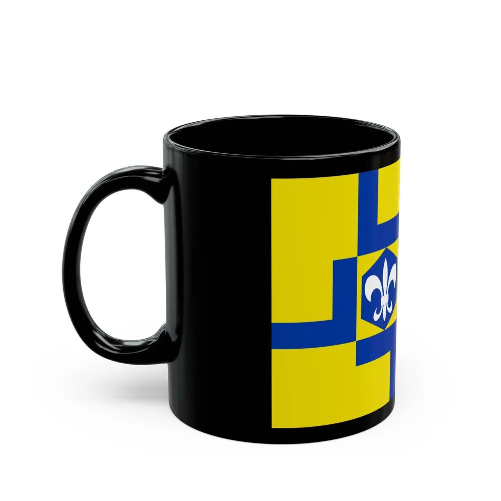 Flag of Lelystad the capital of the province of Flevoland Netherlands - Black Coffee Mug-Go Mug Yourself