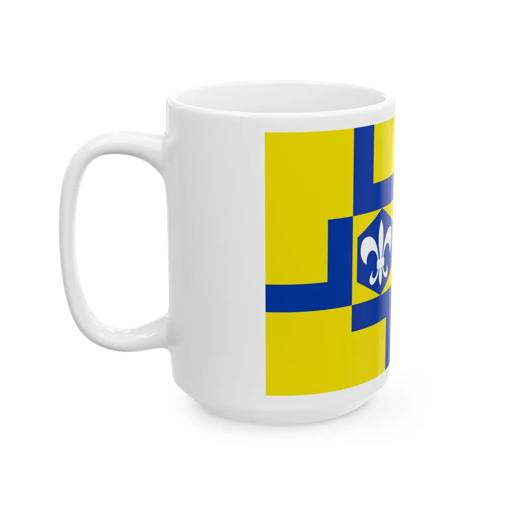 Flag of Lelystad the capital of the province of Flevoland Netherlands - White Coffee Mug-Go Mug Yourself