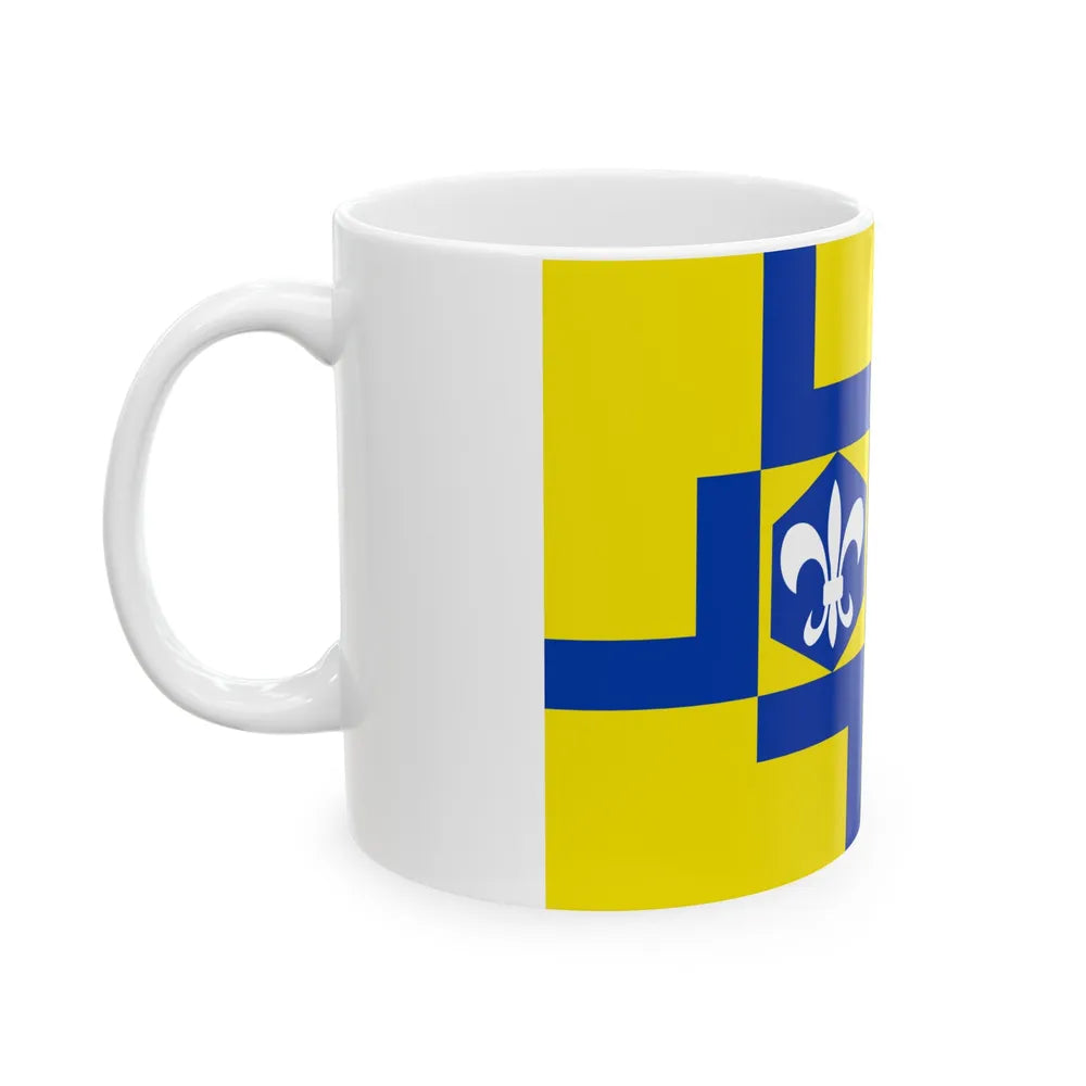 Flag of Lelystad the capital of the province of Flevoland Netherlands - White Coffee Mug-Go Mug Yourself