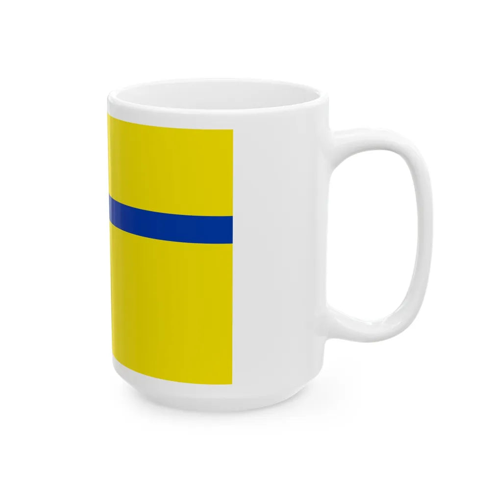 Flag of Lelystad the capital of the province of Flevoland Netherlands - White Coffee Mug-Go Mug Yourself