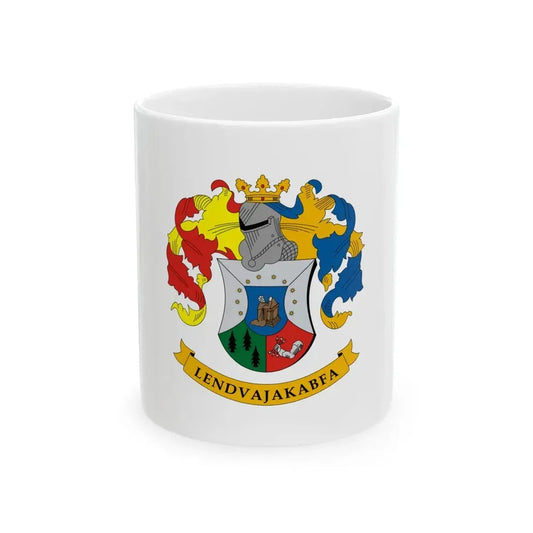Flag of Lendvajakabfa (Hungary) White Coffee Mug 11oz - Go Mug Yourself