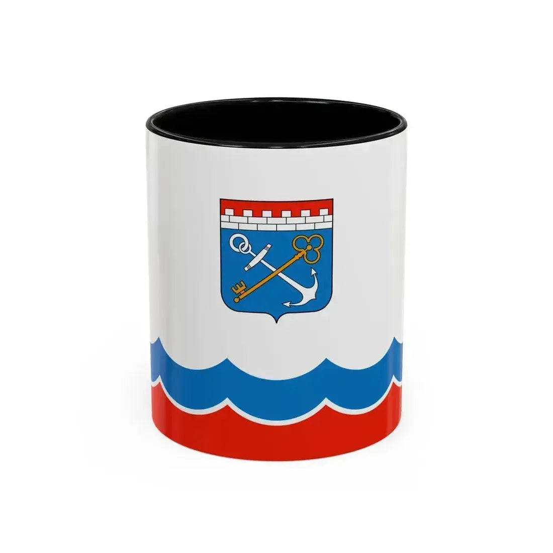 Flag of Leningrad Oblast Russia - Accent Coffee Mug 11oz Black - Go Mug Yourself