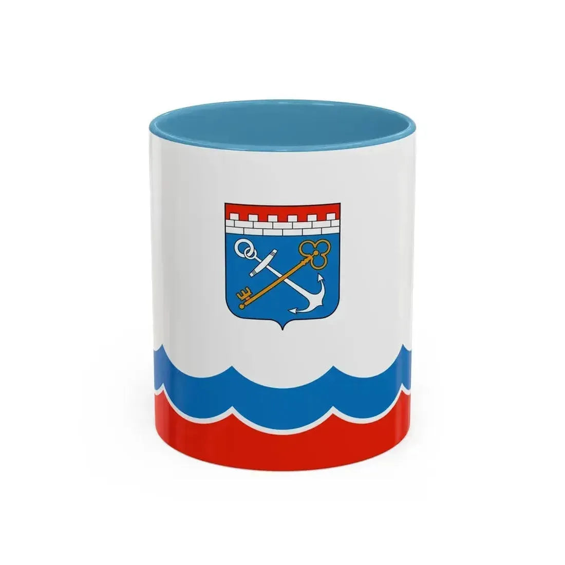 Flag of Leningrad Oblast Russia - Accent Coffee Mug 11oz Light Blue - Go Mug Yourself
