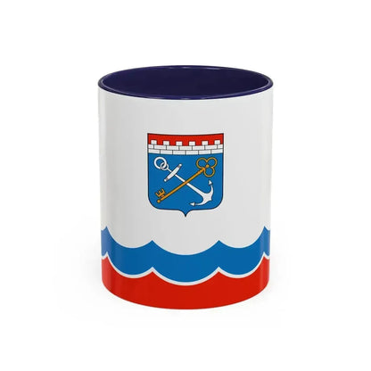 Flag of Leningrad Oblast Russia - Accent Coffee Mug 11oz Navy - Go Mug Yourself
