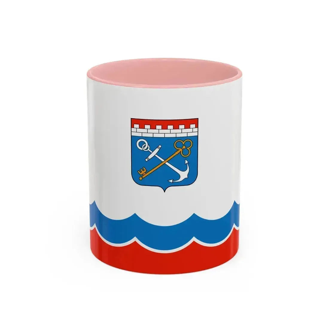 Flag of Leningrad Oblast Russia - Accent Coffee Mug 11oz Pink - Go Mug Yourself