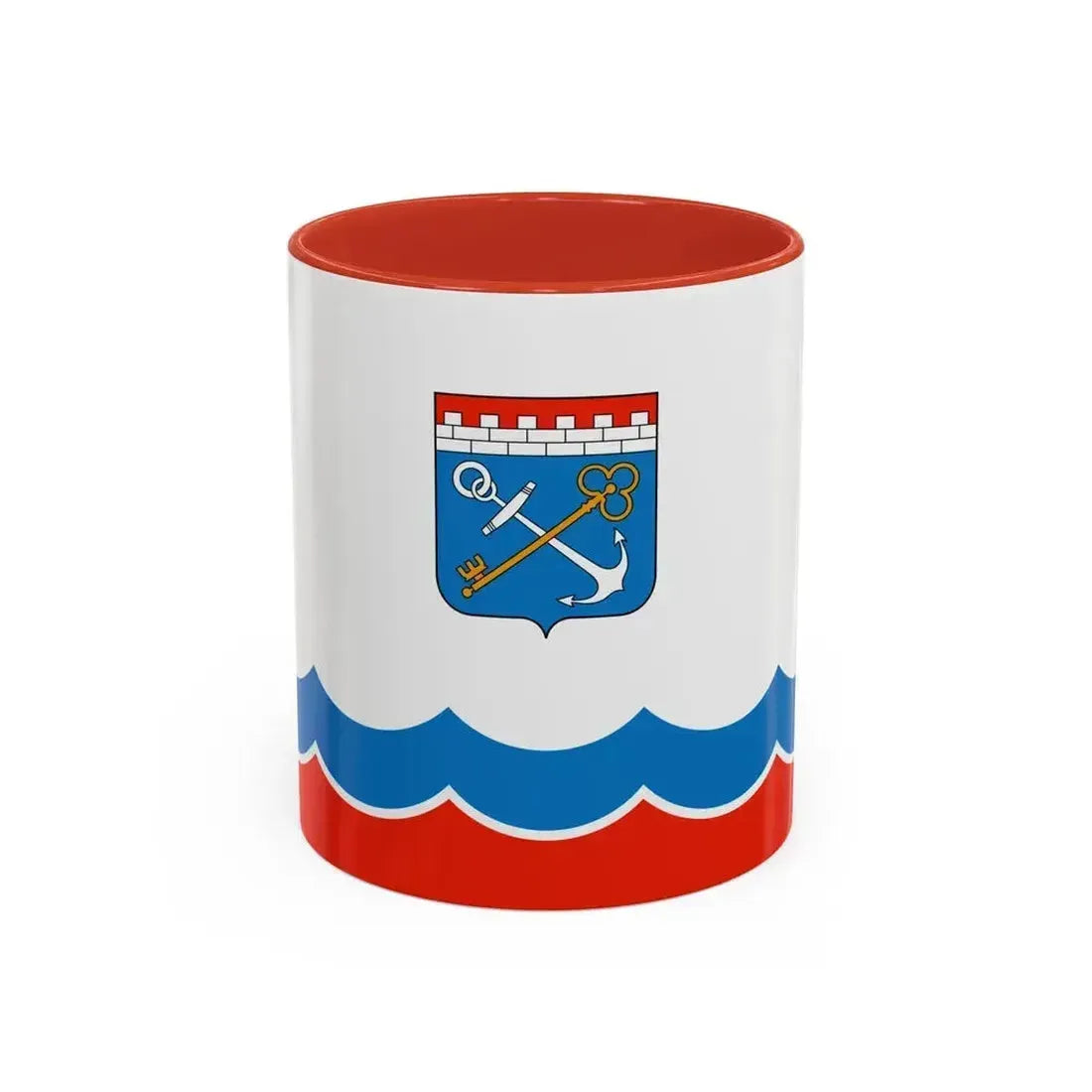 Flag of Leningrad Oblast Russia - Accent Coffee Mug 11oz Red - Go Mug Yourself