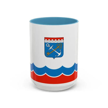 Flag of Leningrad Oblast Russia - Accent Coffee Mug 15oz Light Blue - Go Mug Yourself