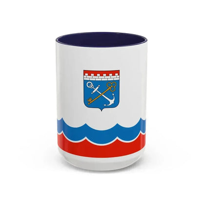 Flag of Leningrad Oblast Russia - Accent Coffee Mug 15oz Navy - Go Mug Yourself