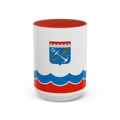 Flag of Leningrad Oblast Russia - Accent Coffee Mug 15oz Red - Go Mug Yourself