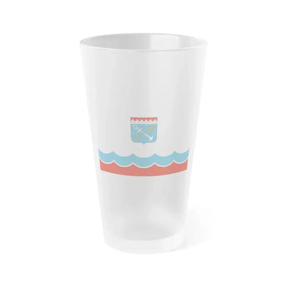 Flag of Leningrad Oblast Russia - Frosted Pint Glass 16oz 16oz Frosted - Go Mug Yourself
