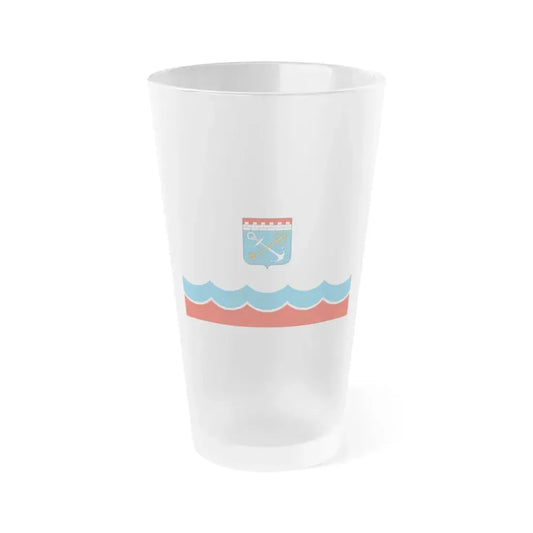 Flag of Leningrad Oblast Russia - Frosted Pint Glass 16oz 16oz Frosted - Go Mug Yourself