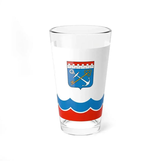 Flag of Leningrad Oblast Russia - Pint Glass 16oz 16oz - Go Mug Yourself