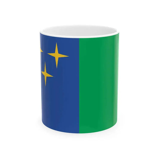 Flag of Lentekhi Municipality (Georgia) White Coffee Mug 11oz - Go Mug Yourself