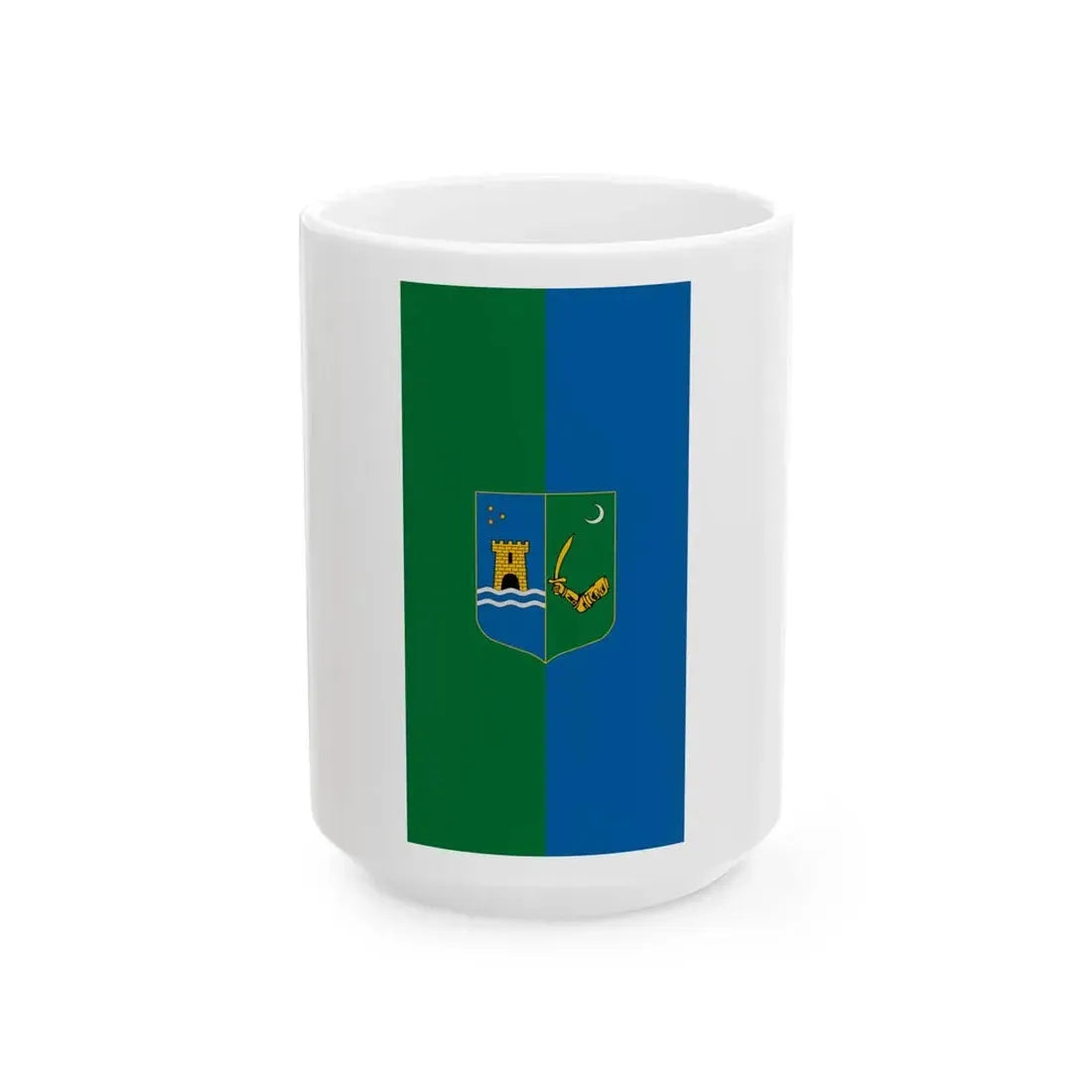 Flag of Lenti variant (Hungary) White Coffee Mug 15oz - Go Mug Yourself