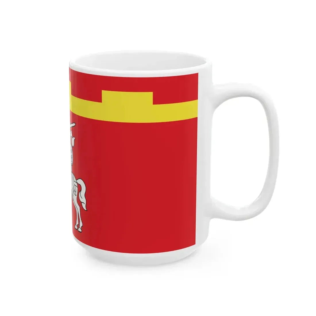 Flag of Lepiel Belarus (Belarus) White Coffee Mug - Go Mug Yourself