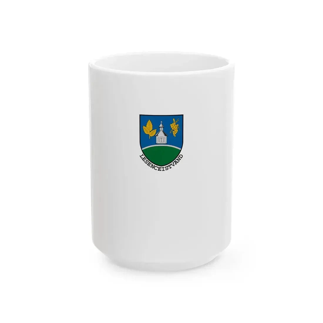 Flag of Lesenceistvand (Hungary) White Coffee Mug 15oz - Go Mug Yourself