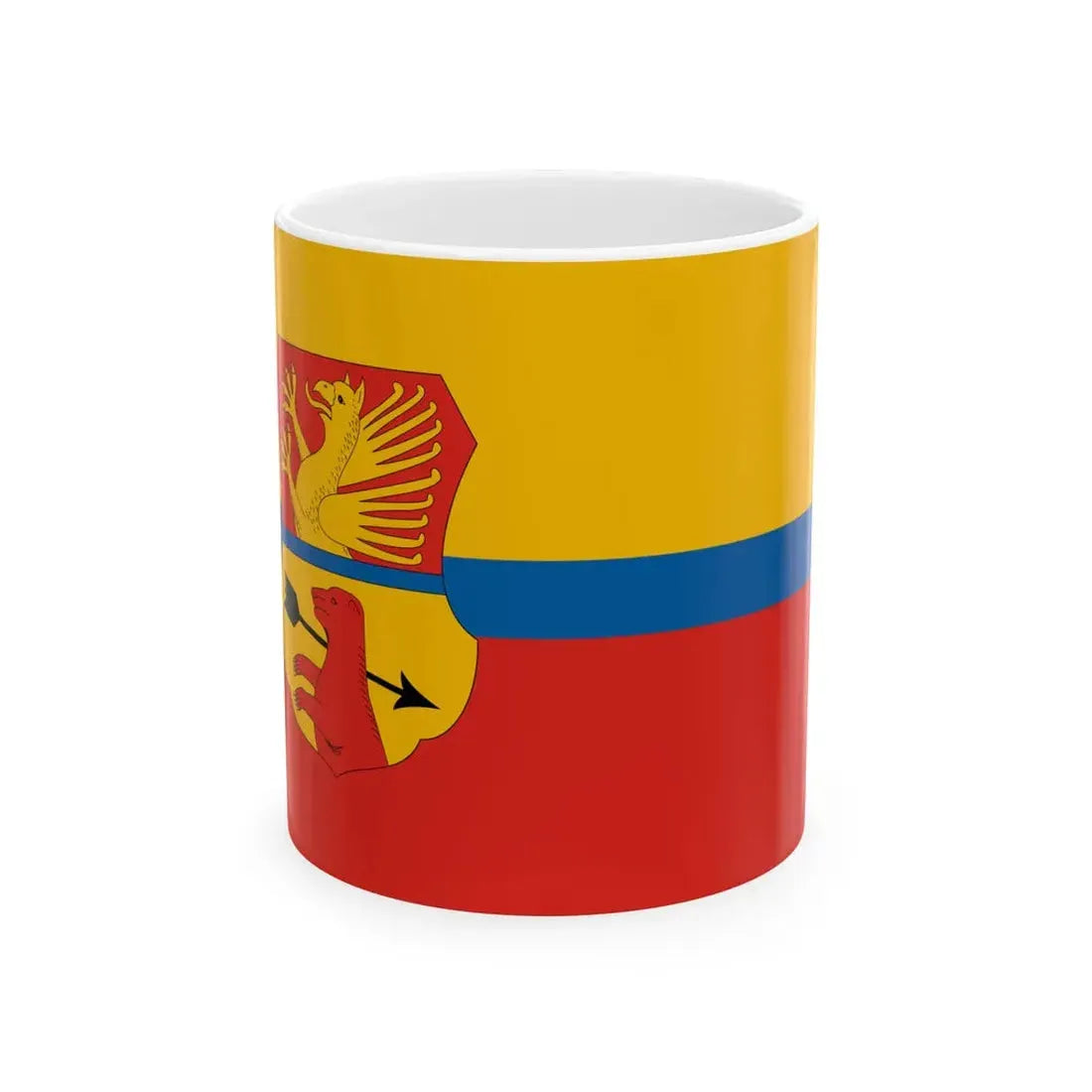 Flag of Lesencetomaj (Hungary) White Coffee Mug 11oz - Go Mug Yourself