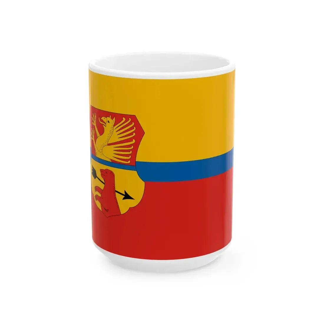 Flag of Lesencetomaj (Hungary) White Coffee Mug 15oz - Go Mug Yourself